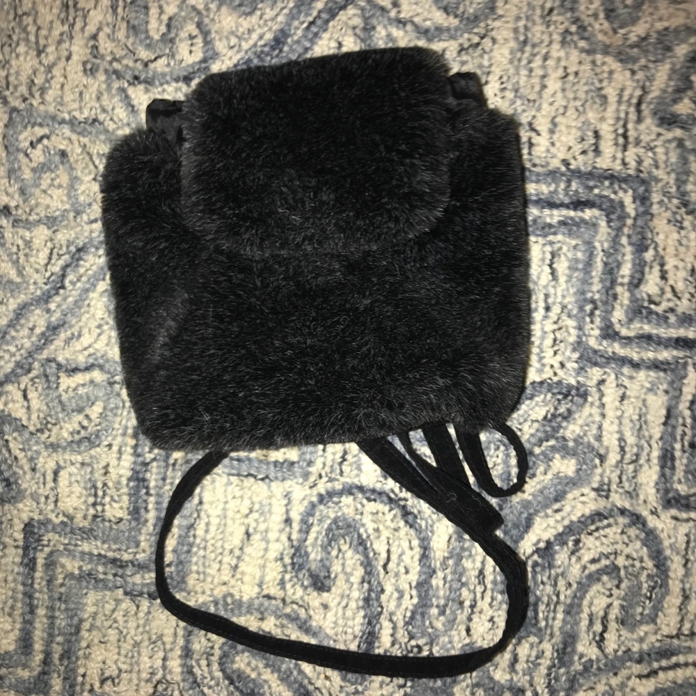 Mini fur backpack